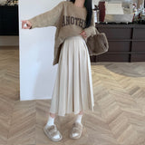 シンプルロングプリーツスカート