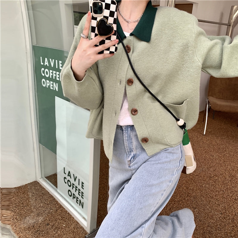 フレンチカラーカーディガン