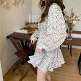 小花シフォンワンピース