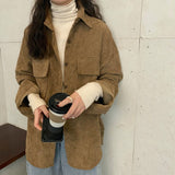 メンズライクコーデュロイシャツ