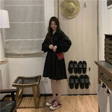 ワンカラーシャツワンピース