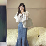 デニムマーメイドスカート