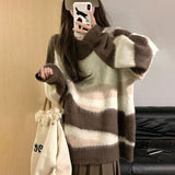 モカグラデーションニット