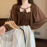 フェミニンパフボレロトップス