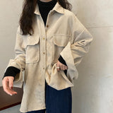 メンズライクコーデュロイシャツ