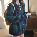 タータンチェックカーディガン