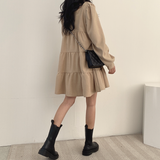 ワンカラーティアードワンピース