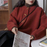 トグルボタンニットアウター