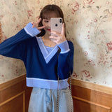 クロスネックニットトップス