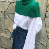 デザインハーフリブニットトップス