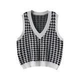 千鳥柄ニットベスト