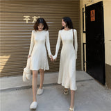 2typeリブニットワンピース