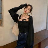 ブラックボレロカーディガン