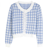 カラーギンガムショートカーディガン