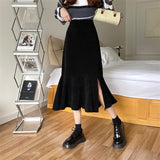 ミモレスリットマーメイドスカート