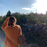 ルーズケーブルニット