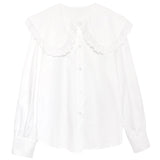 フリルカラーエレガントブラウス&スカートSET