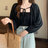 フェミニンパフボレロトップス