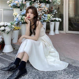 バックリボンニット&ロングワンピースSET