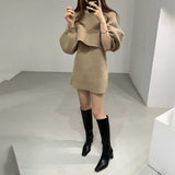 クロップドニット&ワンピースSET