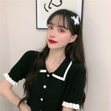 バイカラーショートフリルカーディガン