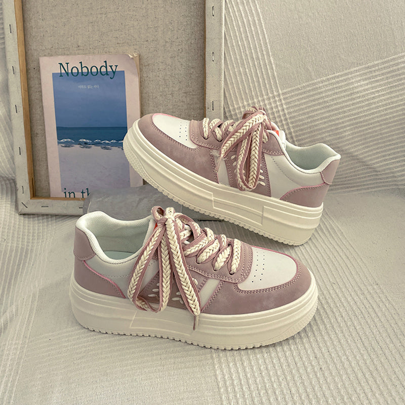 ダブルライン厚底スニーカー