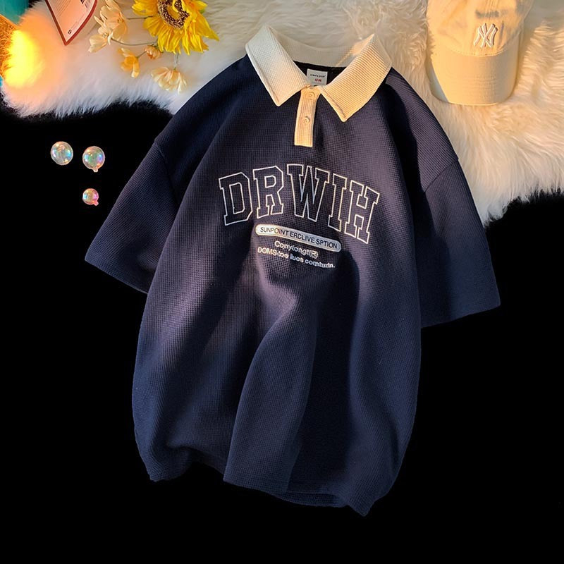 レトロカジュアルポロトップス