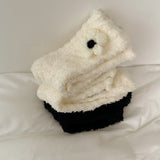 モノトーンフラワールームソックス