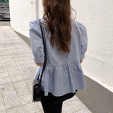 エレガントペプラムブラウス