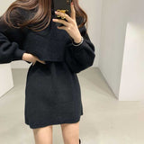 クロップドニット&ワンピースSET