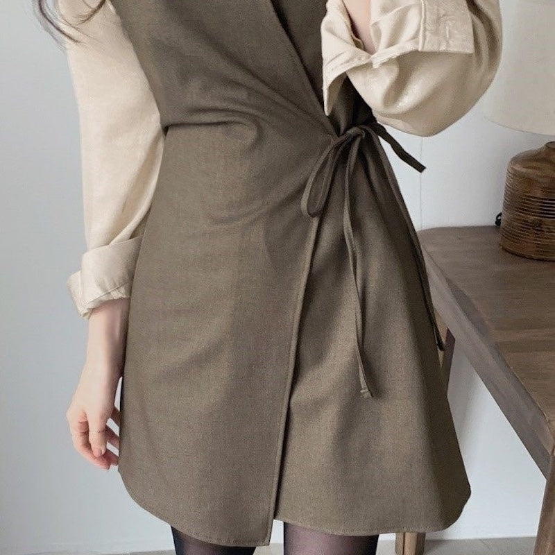 カジュアルシャツ&ラップワンピースSET