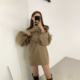 クロップドニット&ワンピースSET