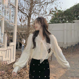 ビジューボウタイリボンブラウス