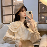 ダブルカラービジューブラウス