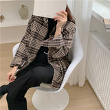 ブラウンカラーチェックシャツ