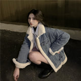 リバーシブルボアデニムジャケット