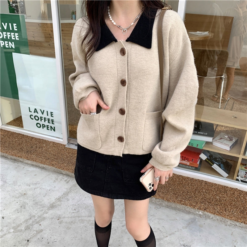 フレンチカラーカーディガン