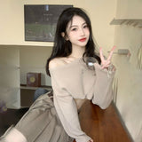 ワンショルダーカシュクールトップス