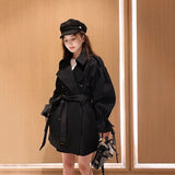 フレアスリーブトレンチミドルコート