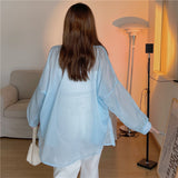 オーバードロップシアーシャツ&キャミソールSET