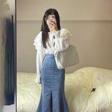 デニムマーメイドスカート