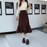 ミモレスリットマーメイドスカート