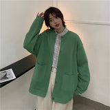 クルーネックシンプルカーディガン