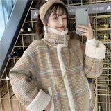 モカチェックフライトジャケット