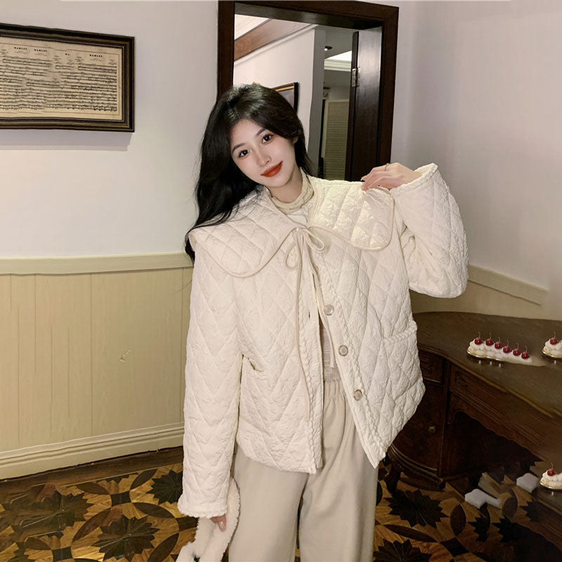 ビッグカラーキルティングジャケット