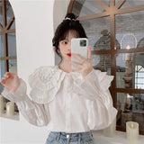 ダブルカラービジューブラウス