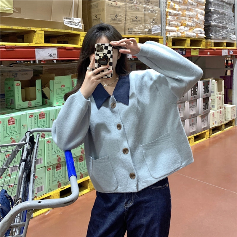 フレンチカラーカーディガン