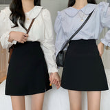 2typeシンプルブラックスカート