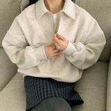 カジュアルハーフジップスウェット