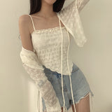 アシンメトリーキャミソール&カーディガンSET